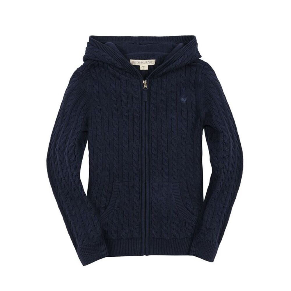 Hope & Henry Boys  Organic Full Zip Hooded Sweater